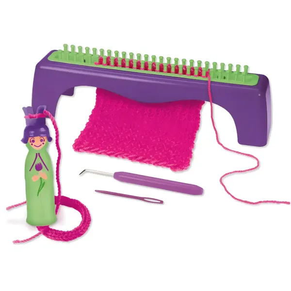 LENA: Set creativ de tricotat și croșetat cu ac de tricotat și ață imaginea 2