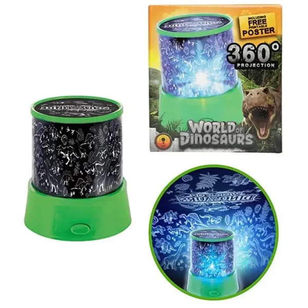 Lampă cu proiector Glow N Fun cu model de dinozaur imaginea 2