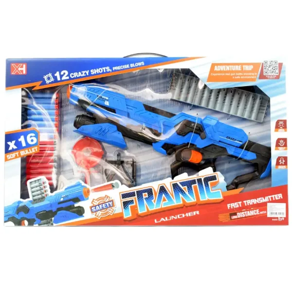 Lansator Frantic: Armă manuală de lansat bureți cu țintă și proiectile, 49 cm. imaginea 8