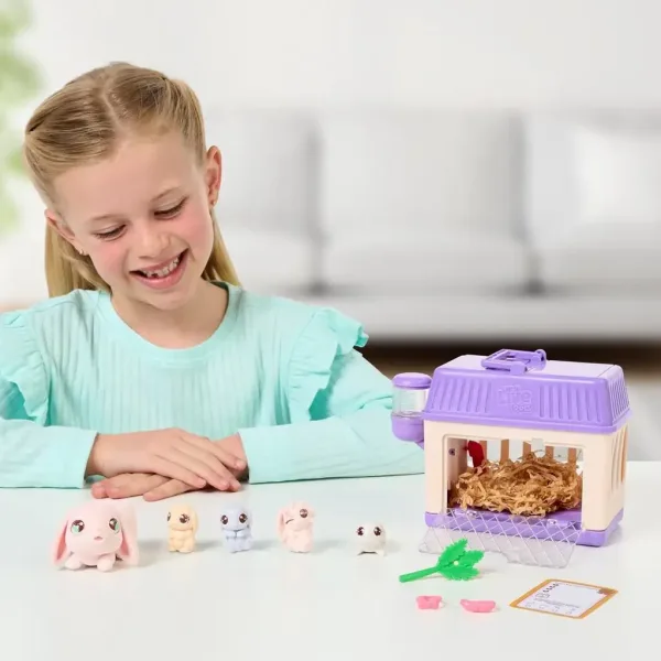 Little Live Pets: Set de joacă Mama Iepure și puii ei imaginea 3