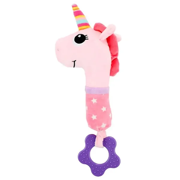 Little Stars: Jucărie de pluș unicorn pentru dentiție imaginea 3