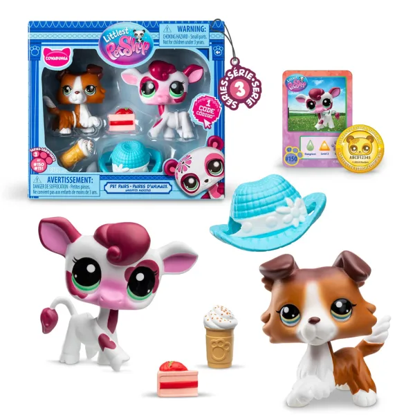 Littlest Pet Shop: Pachet cu două figurine de animale S3, mai multe variante, 1 buc. imaginea 2
