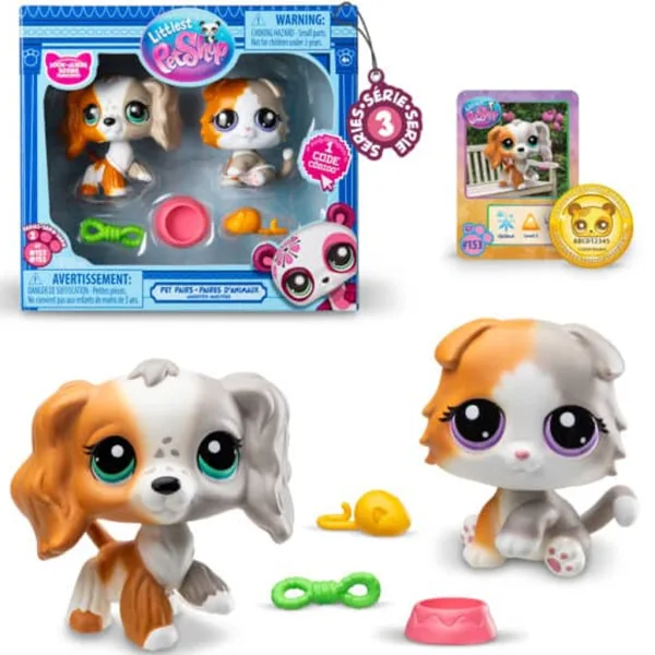 Littlest Pet Shop: Pachet cu două figurine de animale S3, mai multe variante, 1 buc. imaginea 4