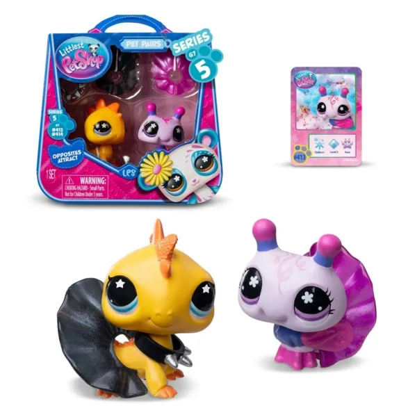 Littlest Pet Shop: Pachet dublu de figurine S5 - Albinuță și Iguana imaginea 2