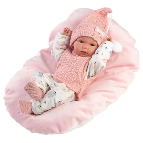 Llorens: Păpușă nou-născută Bimba cu pernă, 35 cm imaginea 3