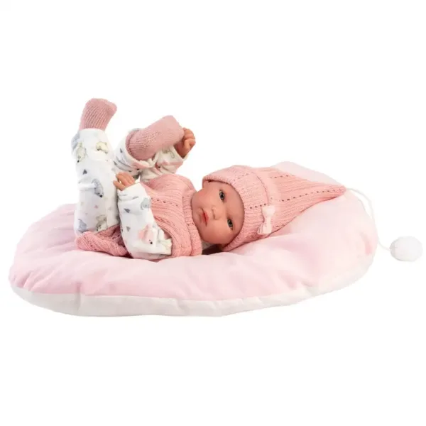 Llorens: Păpușă nou-născută Bimba cu pernă, 35 cm imaginea 4