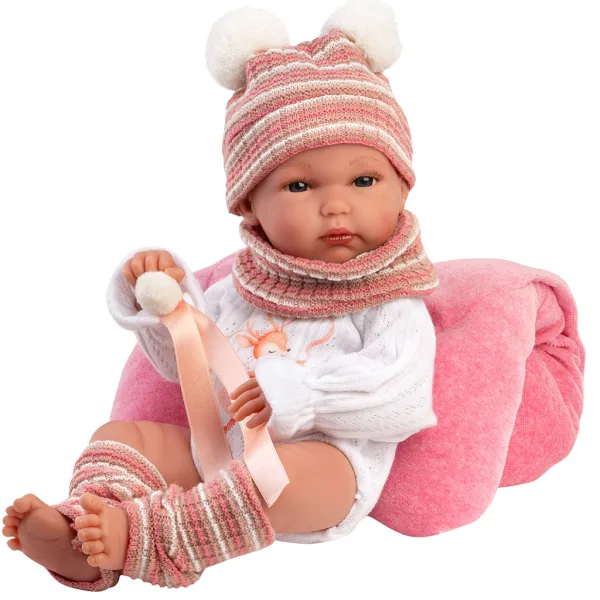 Llorens: Bimba păpușă nou-născută de 35 cm cu pernă moale imaginea 3