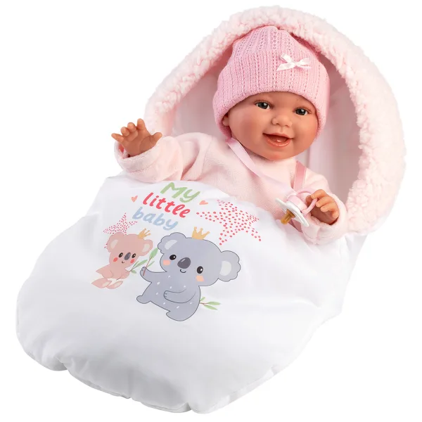 Llorens: Chloe, păpușă care plânge, de 38 cm, cu sac de dormit. imaginea 2