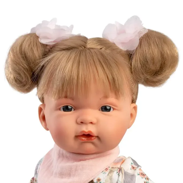 Llorens: Joelle, păpușă plângătoare de 38 cm cu suzetă în rochie de vară imaginea 4