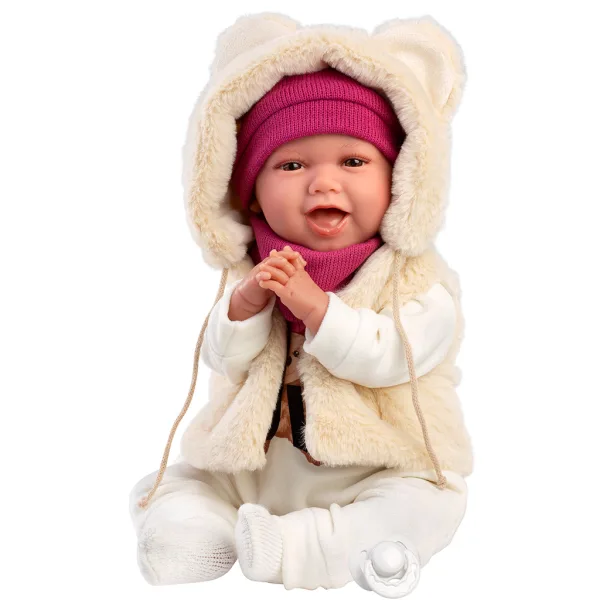 Llorens: Mimi, păpușă plângătoare de 42 cm, în set cu ursulețul Love Bear imaginea 3