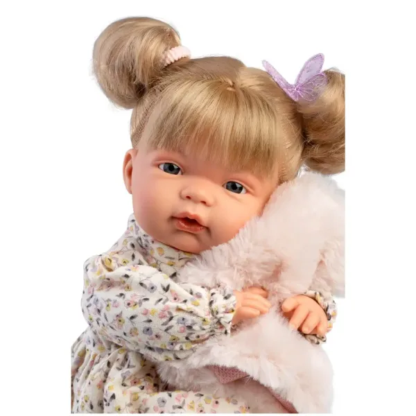 Llorens: Păpușă Joelle de 38 cm cu sunet, în vestă de blană. imaginea 3