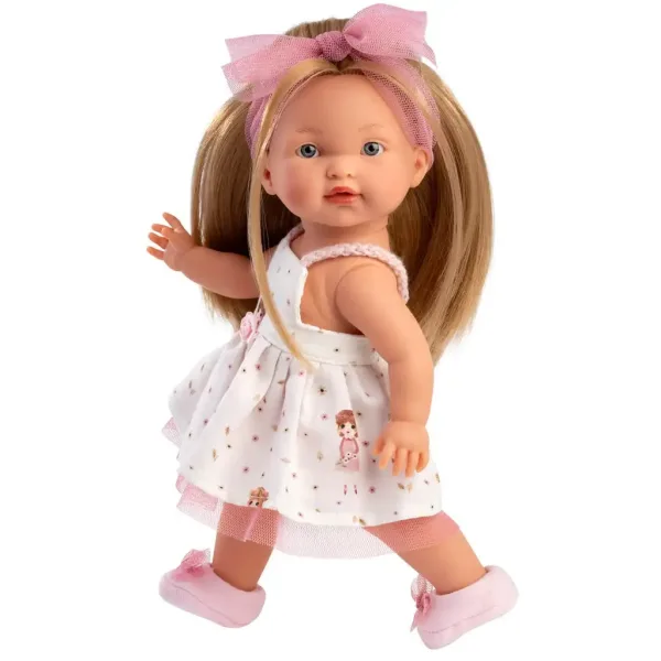 Llorens: Păpușă Valeria de 28 cm cu fustă cu model imaginea 2