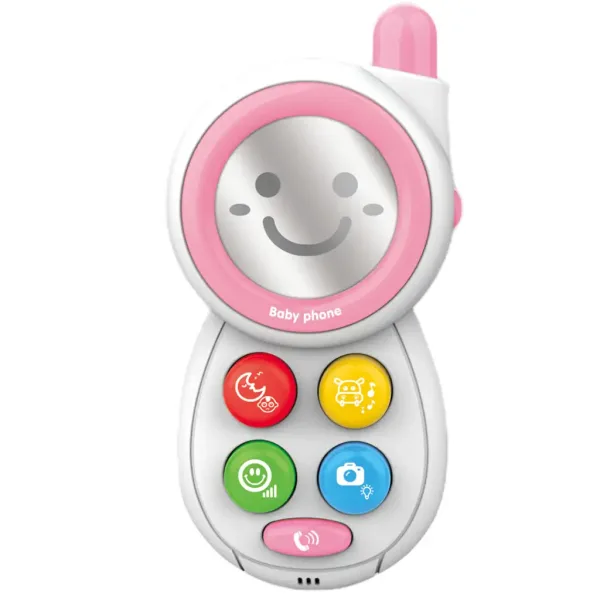 Lumea Muzicii: Telefon roz pentru bebeluși cu lumină și sunet imaginea 2