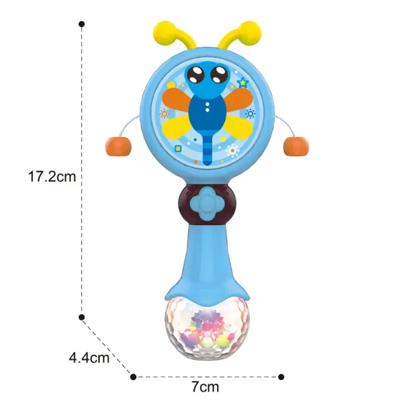 Lumea Muzicii: Tobă cu bile și ciocănel 17cm imaginea 3
