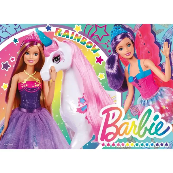 Lumea magică a lui Barbie, puzzle maxi de podea 4x48 piese, 35x25 cm - Lisciani imaginea 2