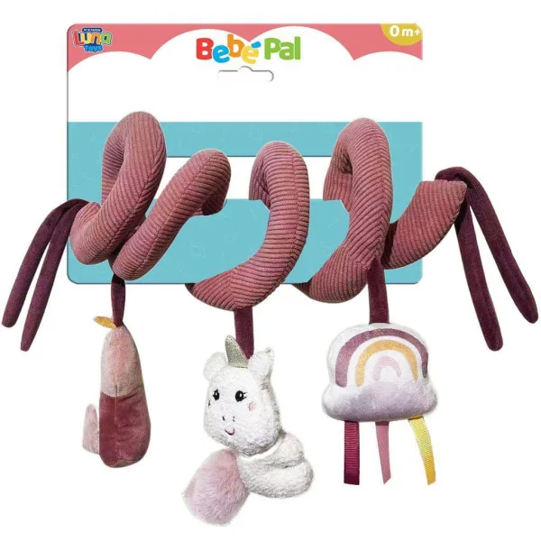 Luna: Bebeluș Pal - Spiră unicorn din pluș pentru bebeluși imaginea 1