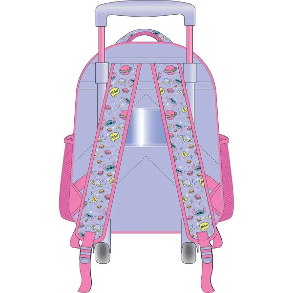 Luna: Disney Stitch Aloha rucsac de grădiniță cu roți, cu 2 compartimente, 27x10x31 cm imaginea 2
