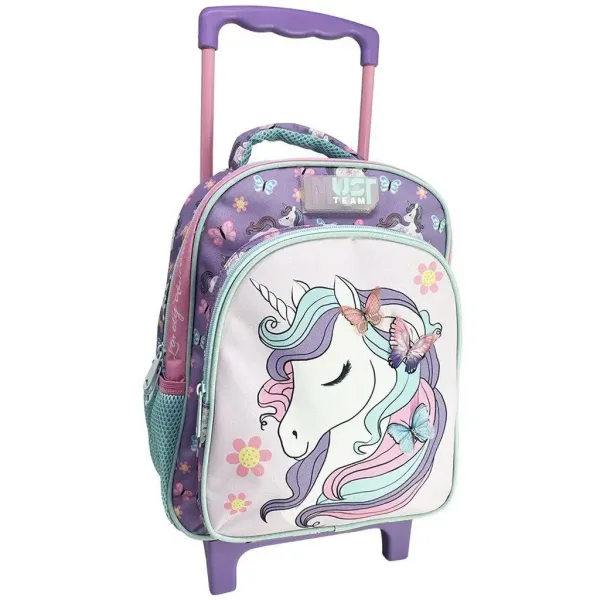 Luna: Ghiozdan școlar cu 2 compartimente, cu roți, Must Team Unicorn, rucsac 27x10x31cm imaginea 1