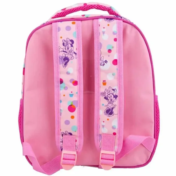 Luna: Ghiozdan școlar cu două compartimente rotunjite Minnie Mouse 27x10x31cm imaginea 2