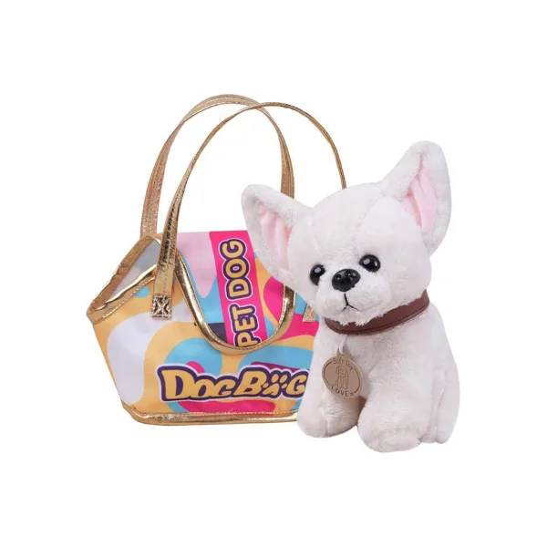 Luna: Pui de câine de pluș Pet Family în geantă pentru căței, 20 cm imaginea 2