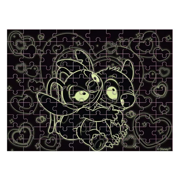 Luna: Puzzle Disney Stitch cu 100 de piese, care strălucește în întuneric imaginea 3