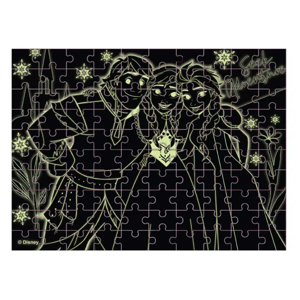 Luna: Puzzle "Regatul de Gheață" cu 100 piese care luminează în întuneric imaginea 3