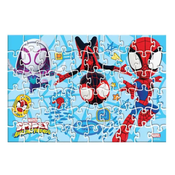 Luna: Puzzle Spidey 2-în-1 cu 60 de piese și figurina Spidey imaginea 2