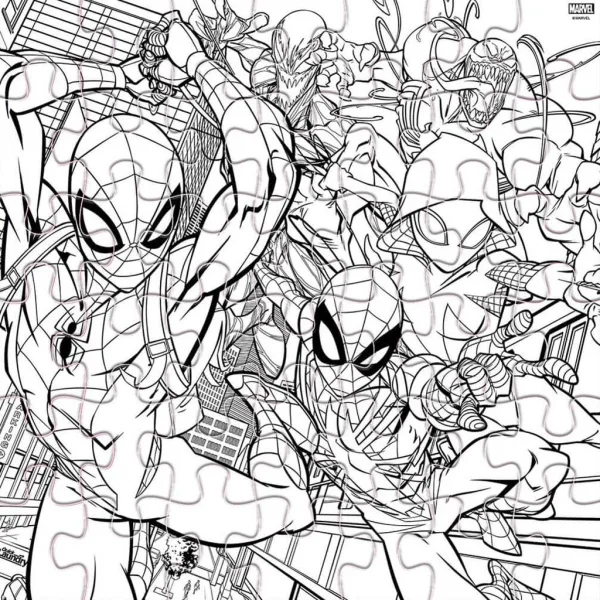 Luna: Puzzle de colorat cu Spider-Man, 42 piese imaginea 3