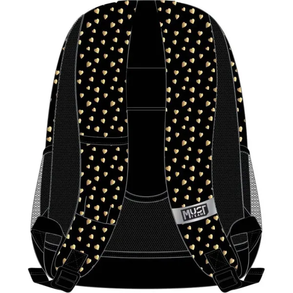 Luna: Rucsac negru cu fluturi Must, cu 3 compartimente, 32x18x43cm imaginea 2