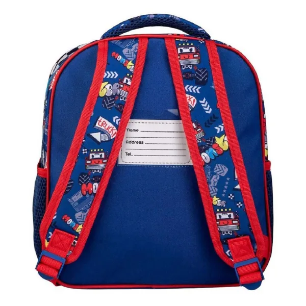 Luna: Rucsac pentru grădiniță cu model Must Team Monster Truck, cu colțuri rotunjite, 2 compartimente, 27x10x31cm imaginea 2