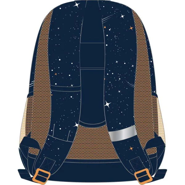 Luna: Rucsac școlar NASA cu 3 compartimente rotunjite, dimensiuni 32x18x43cm imaginea 2