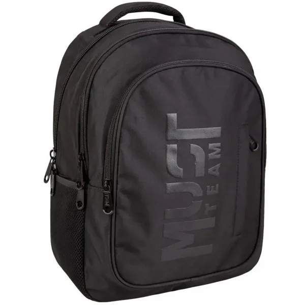 Luna: Rucsac școlar Must Team Eternal Black negru, cu colțuri rotunjite, 3 compartimente, 32x18x43cm imaginea 3