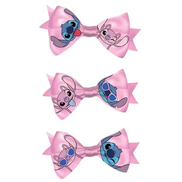 Luna: Set de 3 agrafe de păr cu fundiță Lilo & Stitch imaginea 2