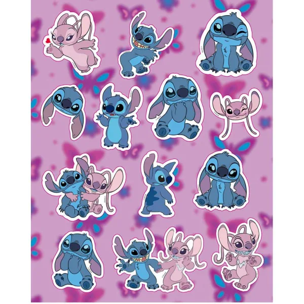 Luna: Set de artă Disney Stitch - carte de colorat cu 6 carioci și autocolante imaginea 2