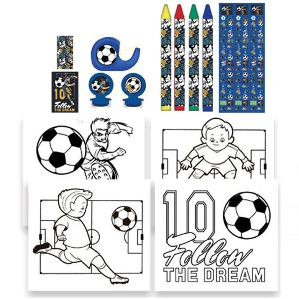 Luna: Set de colorat cu 12 bucăți, tematică fotbal Must Team imaginea 2