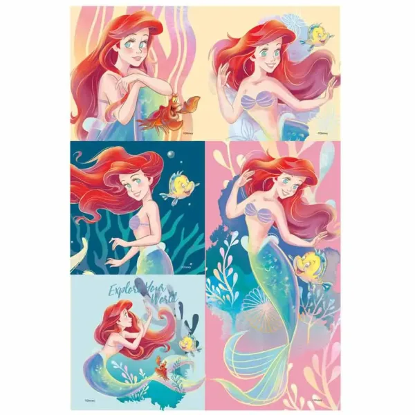 Luna: Set de scris prințese Disney - Ariel în geantă de PVC imaginea 4