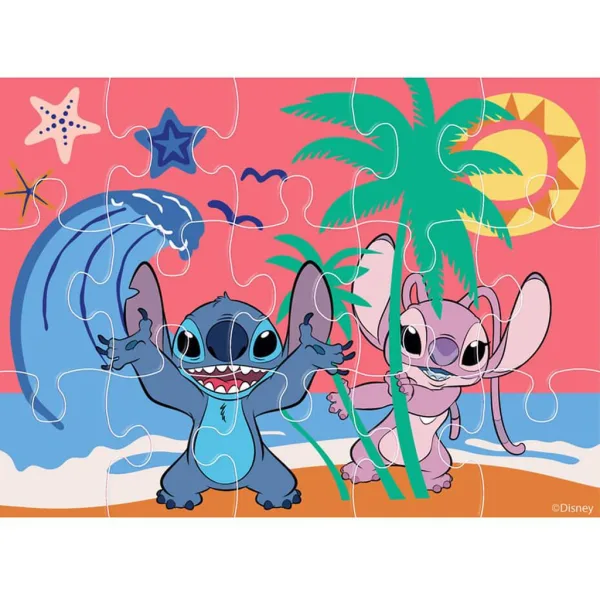 Luna: Set puzzle 4-în-1 Stitch imaginea 3