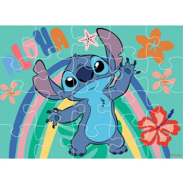 Luna: Set puzzle 4-în-1 Stitch imaginea 4