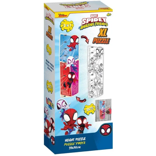 Luna: Spidey și prietenii săi uimitori - puzzle maxi cu 25 de piese și reper de înălțime de colorat imaginea 1