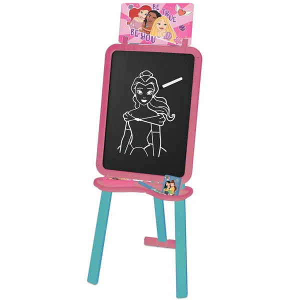 Luna: Tablă de desen 2 în 1 cu prințese Disney, 56x42x6cm, pe suport imaginea 2