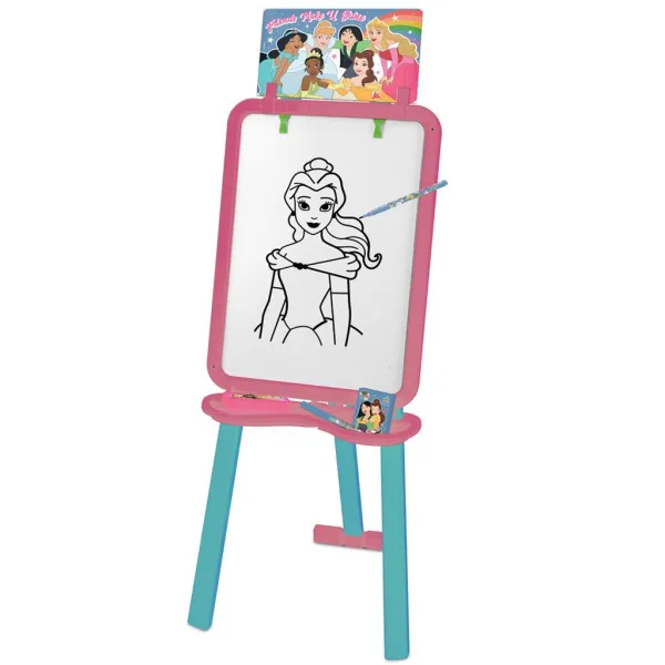 Luna: Tablă de desen 2 în 1 cu prințese Disney, 56x42x6cm, pe suport imaginea 3