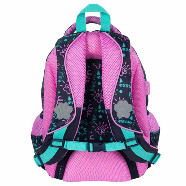 MLF Kitty Party ghiozdan/rucsac școlar cu model de pisicuțe, 4 compartimente BPL58 40x29x19 cm imaginea 2