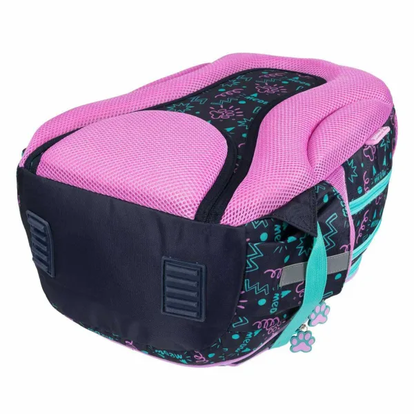 MLF Kitty Party ghiozdan/rucsac școlar cu model de pisicuțe, 4 compartimente BPL58 40x29x19 cm imaginea 3