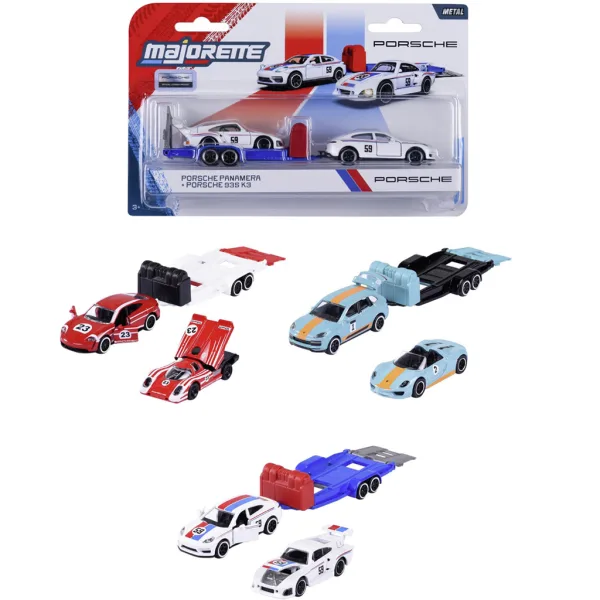 Majorette: Mașinuță Porsche Motorsport cu remorcă, diverse modele, 1 bucată - Simba Toys imaginea 1