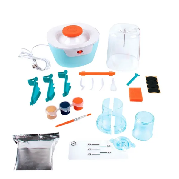 Make It Real: Set de joc cu mini roata de olarit din argilă imaginea 2