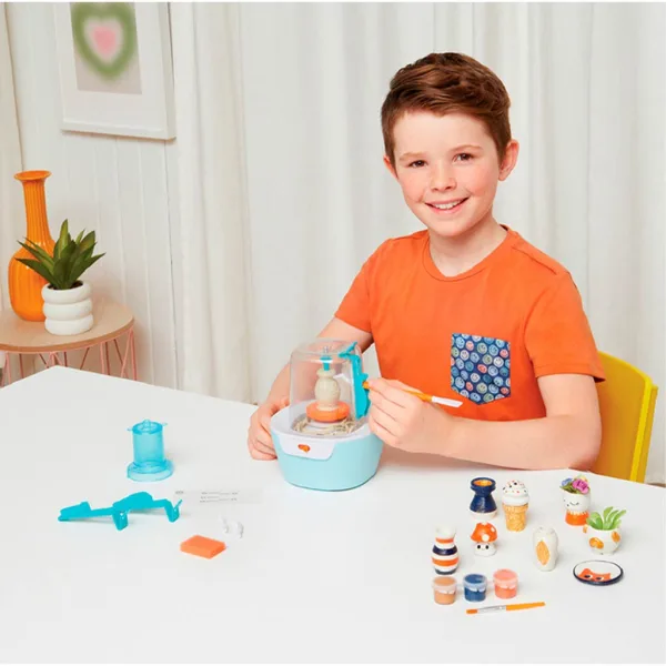 Make It Real: Set de joc cu mini roata de olarit din argilă imaginea 3