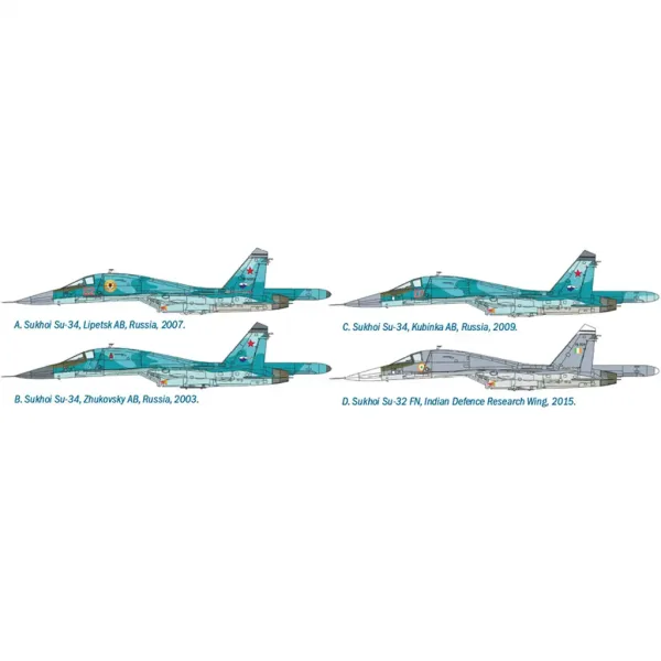 Mașină de model Italeri 1/72 Sukhoi Su-34/Su-32 FN avion de vânătoare-bombardier imaginea 3