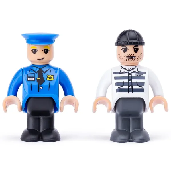 Mașină de poliție magnetică cu remorcă - Woodyland imaginea 3