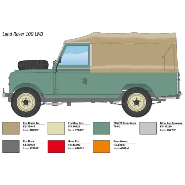 Mașină de teren machetă Italeri 1/24 Land Rover 109 LWB imaginea 3