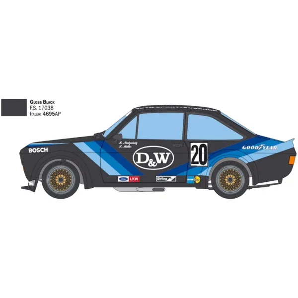 Mașină machetă Italeri 1/24 Ford Escort Zakspeed Gr.2 imaginea 3